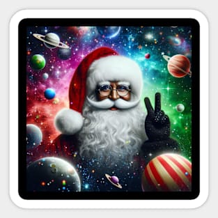 Santa in Space Sticker